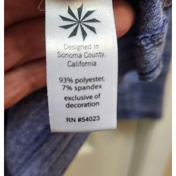 Athleta Blue Striped Hoodie Sweatshirt - Picture 5 of 9